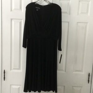 Jones New York Black Long Sleeve Dress